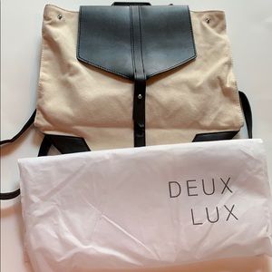 Deux Lux Canvas Backpack Purse NEW